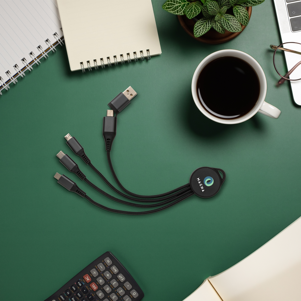 Recycled Aluminium 6-in-1 Charging Cable